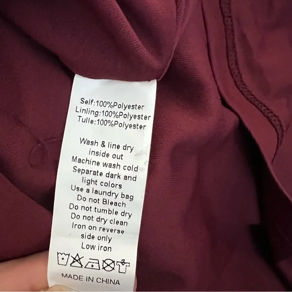 Green/burgundy day floral Mia Joy voluminous mini dress - Picture 9 of 11